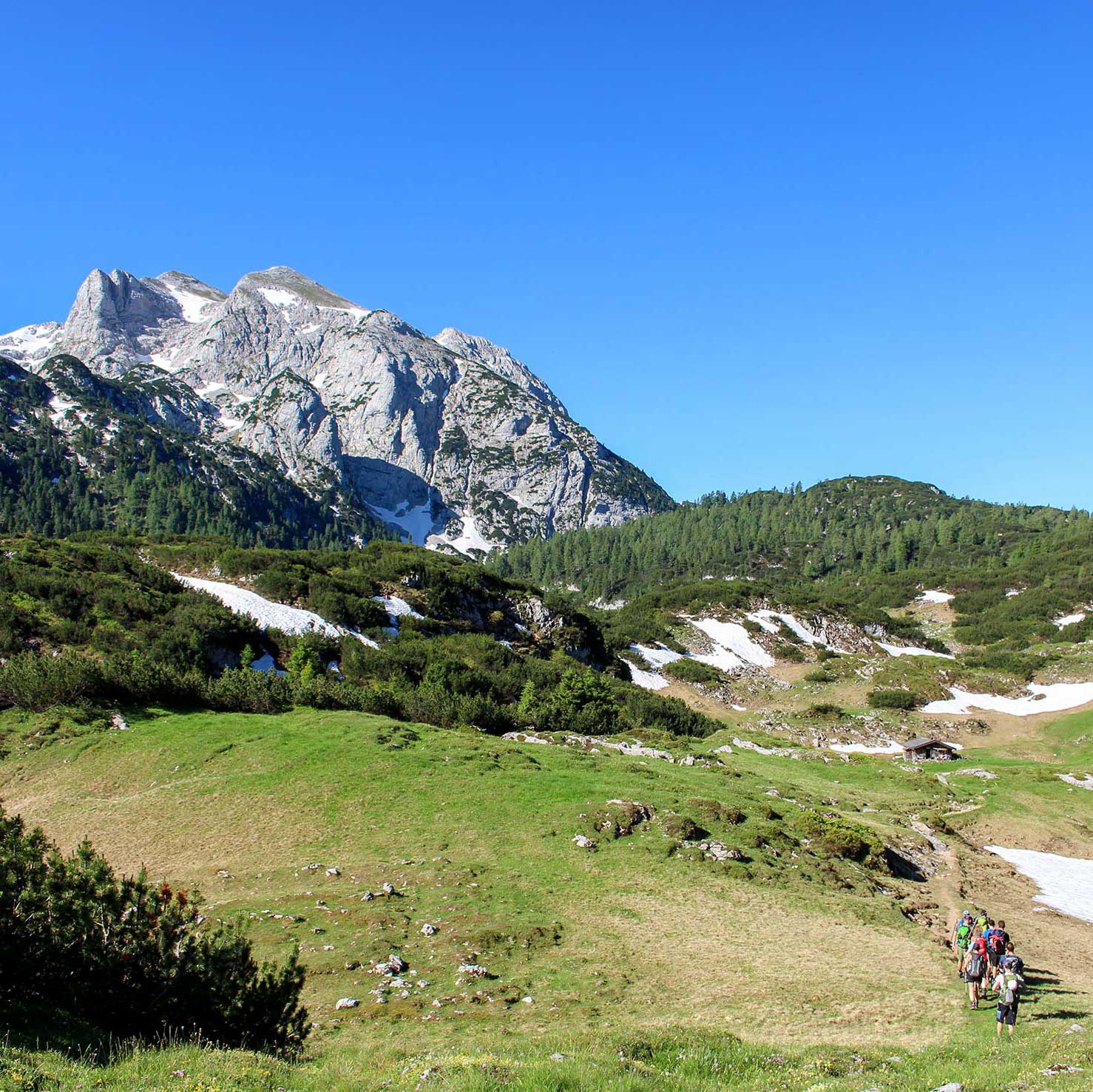Gruppenausflug auf die Reiteralm im Frühling ©Julia Jobst